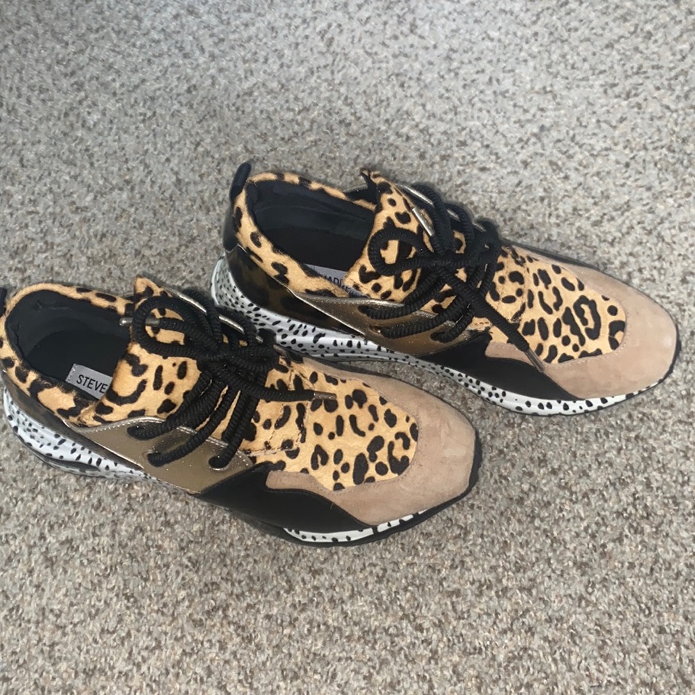 Steve Madden Cliff Animal Print Sneakers